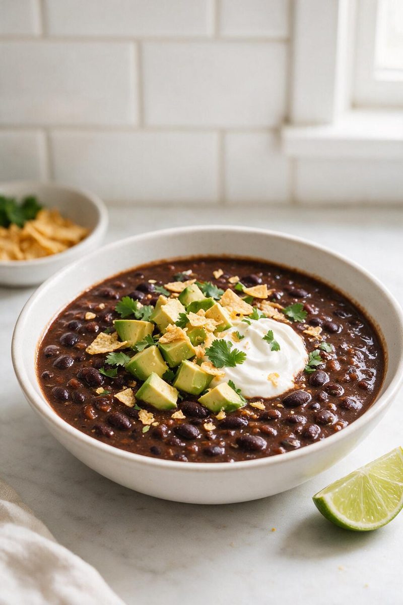 15-Minute Smoky Black Bean Soup