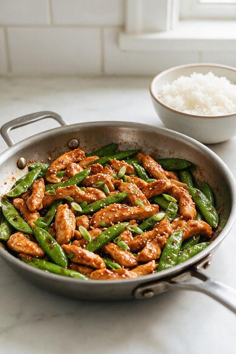 Chicken and Snap Pea Stir-Fry