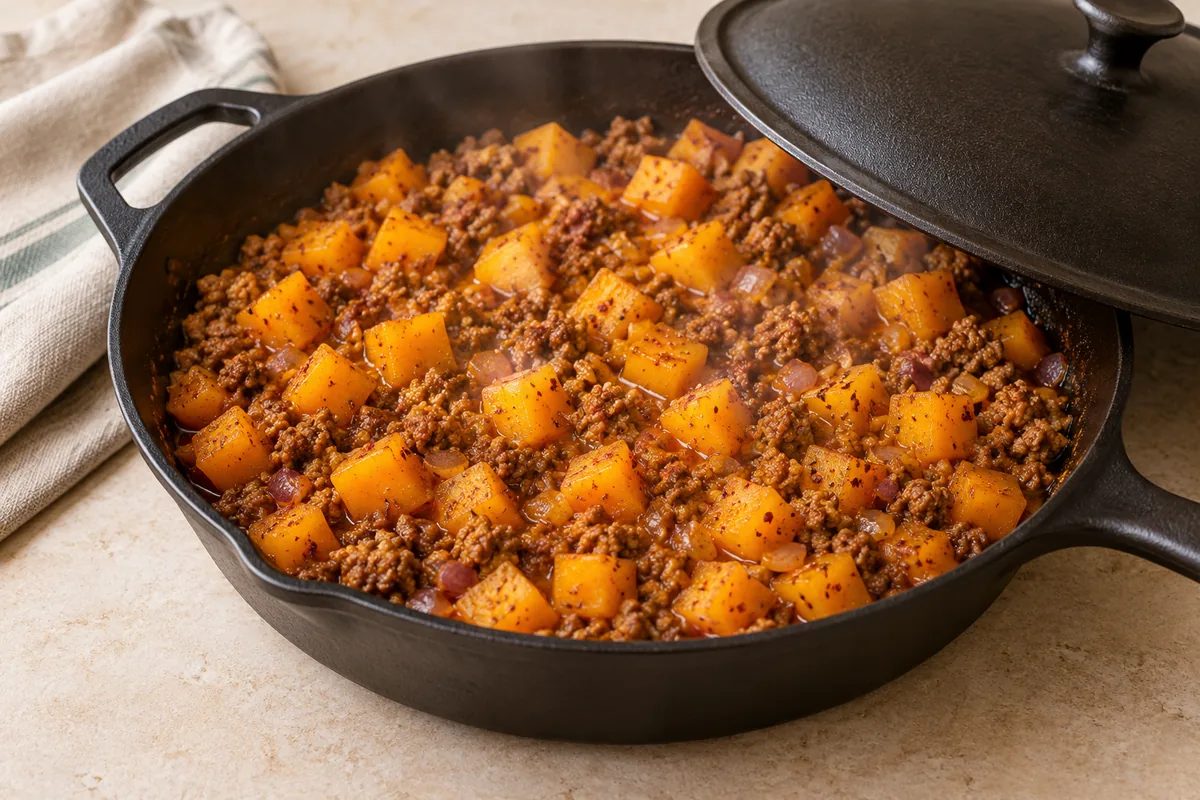 Pour in the water or broth, cover and cook 2 to 3 minutes, until a knife slides easily into the squash.