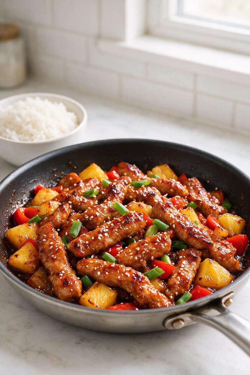 Sweet Chili Pork and Pineapple Skillet